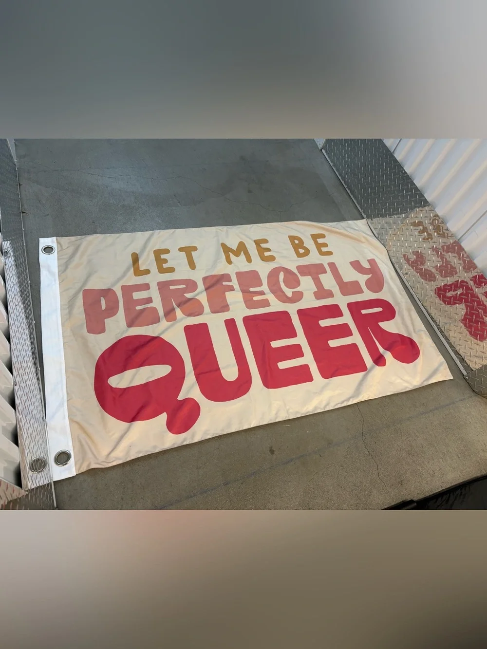 Let Me Be Perfectly Queer Banner Flag Tapestry
